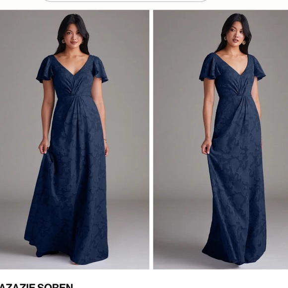 AZAZIE SOREN
Dark Navy A-Line Pleated Floral Burnout Dress - Picture 4 of 8